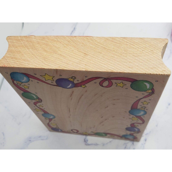 All Night Media Christmas Holiday Ornament Frame Wood Mounted Rubber Stamp 978K - Picture 5 of 7